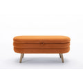 Banc de rangement en velours avec espace de rangement interne, capitonné, capacité de 136 kg