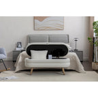 Banc de rangement en velours avec espace de rangement interne, capitonné, capacité de 136 kg