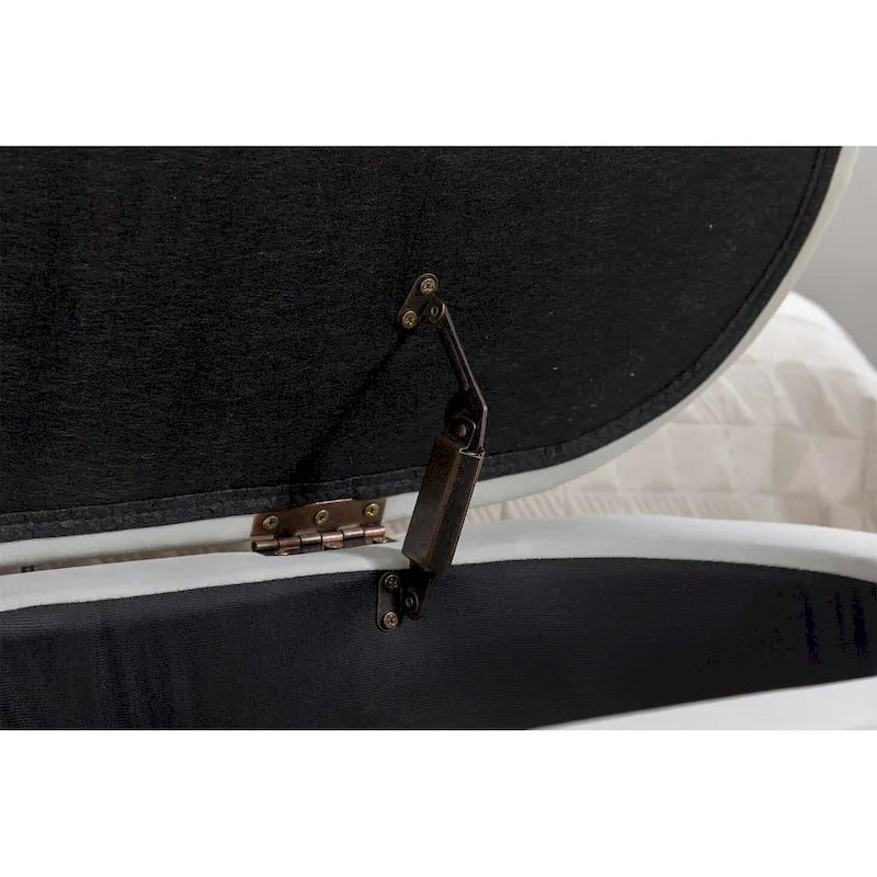 Banc de rangement en velours avec espace de rangement interne, capitonné, capacité de 136 kg