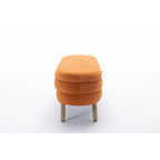 Banc de rangement en velours avec espace de rangement interne, capitonné, capacité de 136 kg