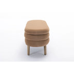 Banc de rangement en velours avec espace de rangement interne, capitonné, capacité de 136 kg