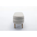 Banc de rangement en velours avec espace de rangement interne, capitonné, capacité de 136 kg