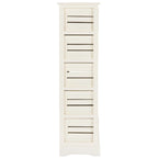 Meuble à 5 tiroirs crème, style côtier antique, bois de pin, 17L x 13P x 47H