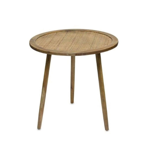 Set of Three 24  Brown Round End Tables - 23.25' X '24' X '23.25