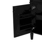 Meuble-lavabo de salle de bain 36" sans lavabo, 2 tiroirs, tiroir basculant et cadre en bois massif