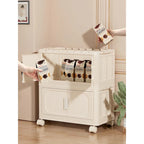 Meuble de rangement pliable à roulettes de 50 cm de large, multicouche, en PP