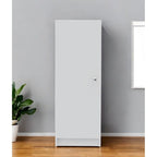 Garde-manger/placard de rangement blanc en bois de 119 cm avec 4 étagères, 42,9 x 31,2 cm (L x P)