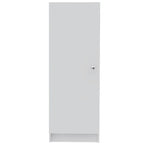 Garde-manger/placard de rangement blanc en bois de 119 cm avec 4 étagères, 42,9 x 31,2 cm (L x P)