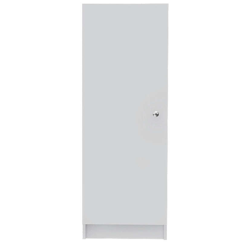 Garde-manger/placard de rangement blanc en bois de 119 cm avec 4 étagères, 42,9 x 31,2 cm (L x P)