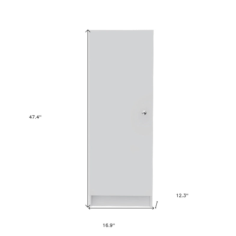 Garde-manger/placard de rangement blanc en bois de 119 cm avec 4 étagères, 42,9 x 31,2 cm (L x P)