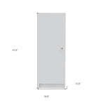 Garde-manger/placard de rangement blanc en bois de 119 cm avec 4 étagères, 42,9 x 31,2 cm (L x P)