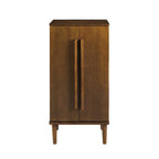 Armoire à bijoux en bois massif sur pieds coniques, Marron, 38H x 18W x 13.25D