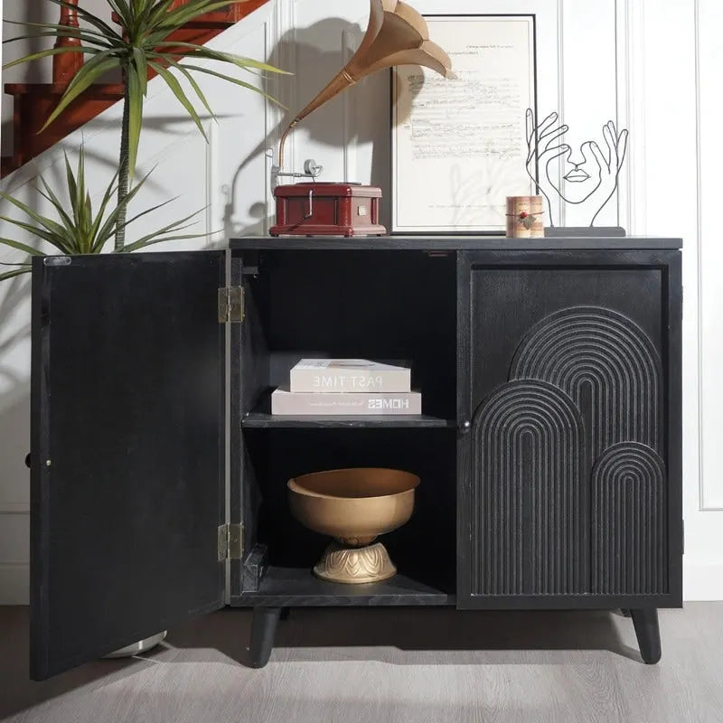 Buffet/Meuble d'appoint 76 cm en bois pour salon, chambre ou entrée