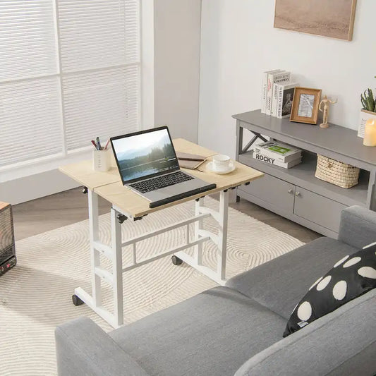 Mobile Stand up Desk Adjustable Computer Desk Tilting