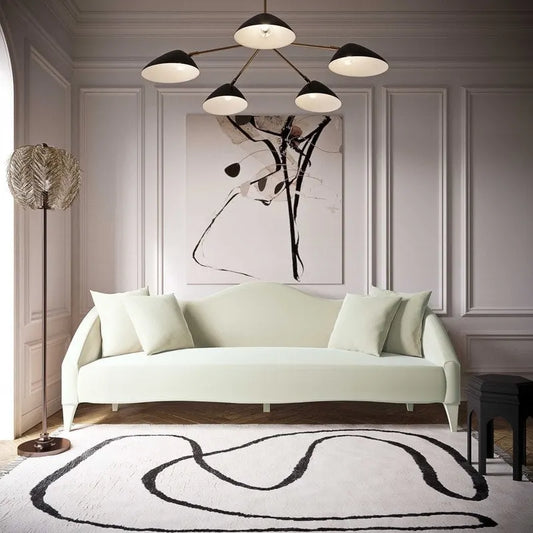 Naya Velvet Sofa - 96 W x 36.2 D x 34.3 H - 96 W x 36.2 D x 34.3 H