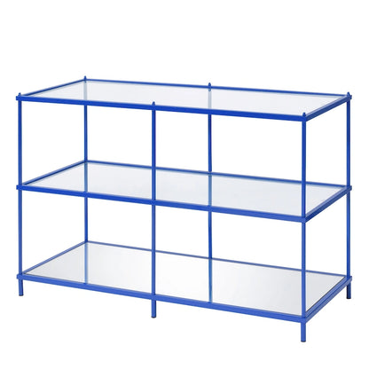 Scoles Contemporary 42-inch Glass 2-Shelf Sofa Table by
