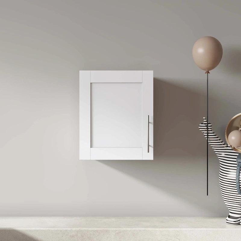 Meuble de rangement mural empilable, blanc, panneaux de particules E1 de 15 mm