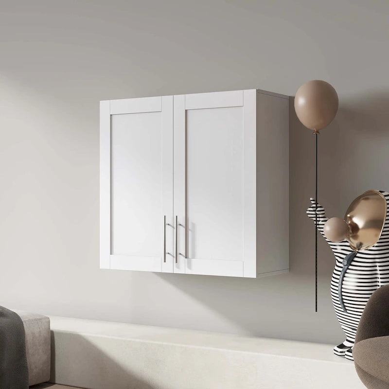 Stackable Wall Mounted Storage Cabinet,White