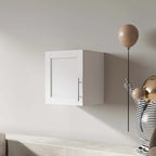 Meuble de rangement mural empilable, blanc, panneaux de particules E1 de 15 mm