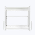 Meuble de rangement mural empilable, blanc, panneaux de particules E1 de 15 mm