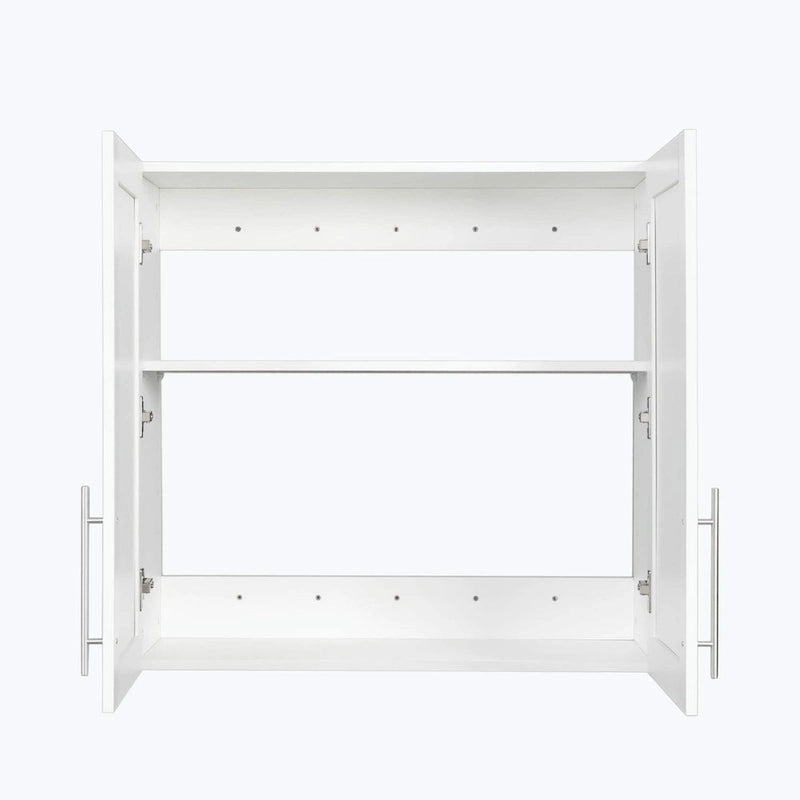 Meuble de rangement mural empilable, blanc, panneaux de particules E1 de 15 mm