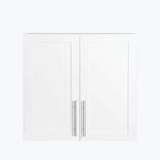 Meuble de rangement mural empilable, blanc, panneaux de particules E1 de 15 mm