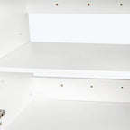Meuble de rangement mural empilable, blanc, panneaux de particules E1 de 15 mm