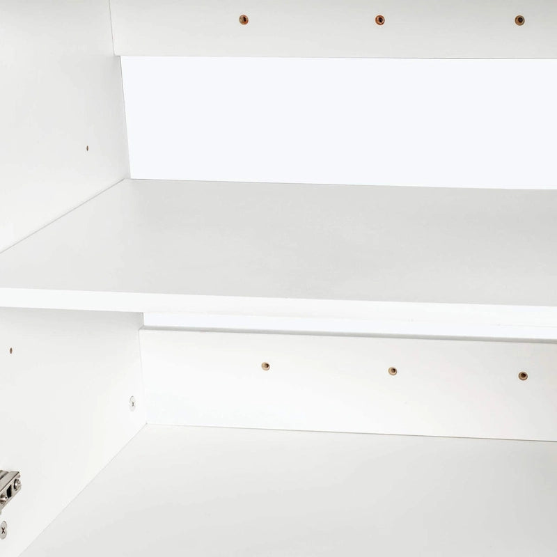 Meuble de rangement mural empilable, blanc, panneaux de particules E1 de 15 mm