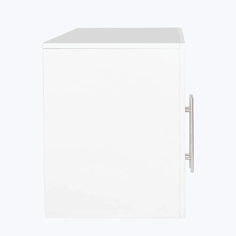 Meuble de rangement mural empilable, blanc, panneaux de particules E1 de 15 mm