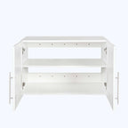 Meuble de rangement mural empilable, blanc, panneaux de particules E1 de 15 mm