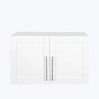 Meuble de rangement mural empilable, blanc, panneaux de particules E1 de 15 mm