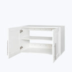 Meuble de rangement mural empilable, blanc, panneaux de particules E1 de 15 mm