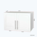 Meuble de rangement mural empilable, blanc, panneaux de particules E1 de 15 mm