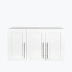 Meuble de rangement mural empilable, blanc, panneaux de particules E1 de 15 mm