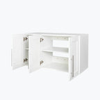 Meuble de rangement mural empilable, blanc, panneaux de particules E1 de 15 mm