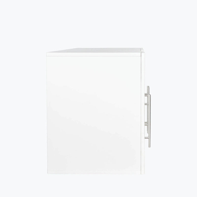 Meuble de rangement mural empilable, blanc, panneaux de particules E1 de 15 mm