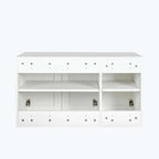 Meuble de rangement mural empilable, blanc, panneaux de particules E1 de 15 mm