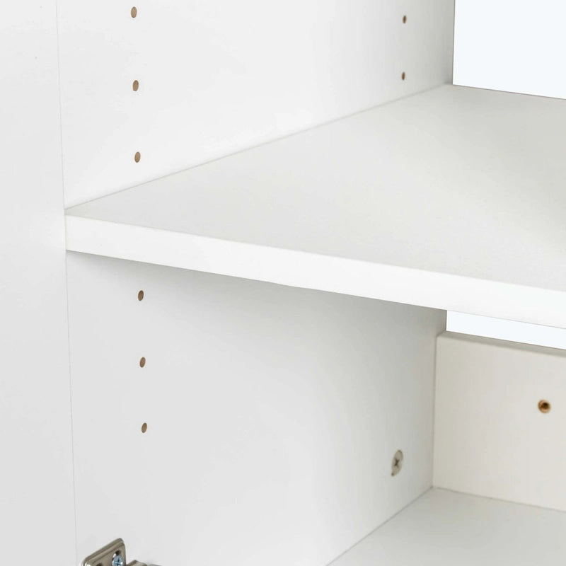 Meuble de rangement mural empilable, blanc, panneaux de particules E1 de 15 mm