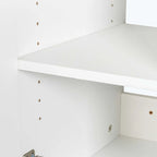 Meuble de rangement mural empilable, blanc, panneaux de particules E1 de 15 mm