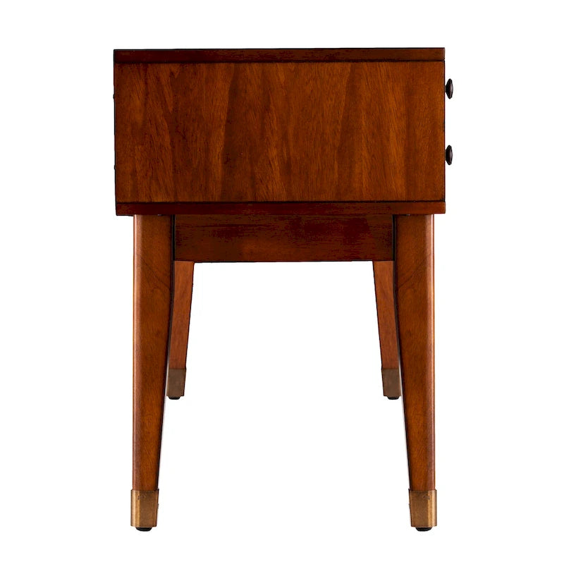 Meuble de bar moderne du milieu du siècle avec plateau imitation marbre, range-bouteilles et verres pour 20 bouteilles