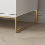Bahut de 119,9 cm avec deux portes et 3 tiroirs, finition blanche