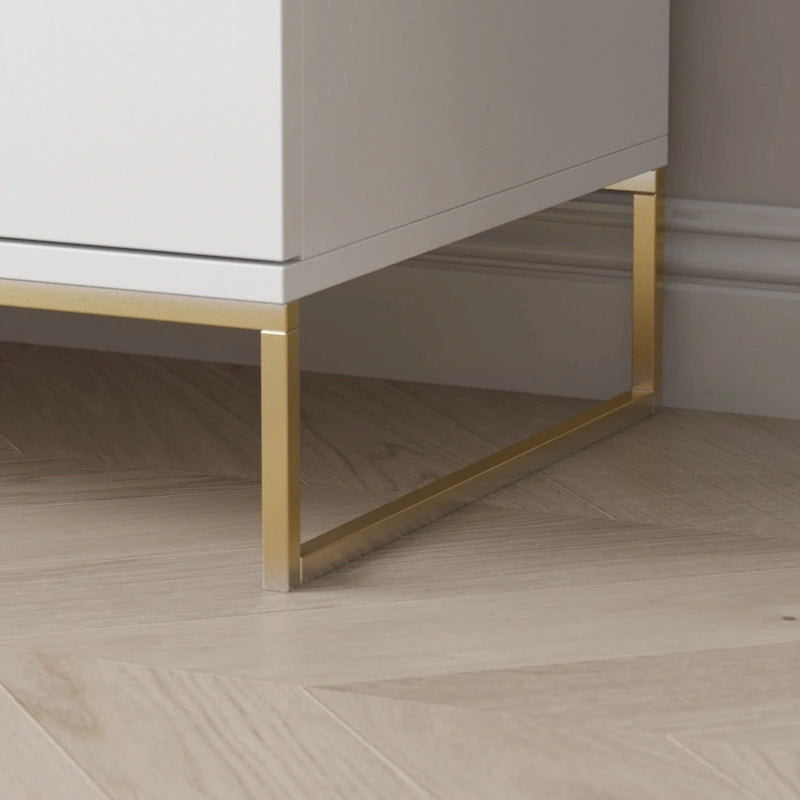 Bahut de 119,9 cm avec deux portes et 3 tiroirs, finition blanche
