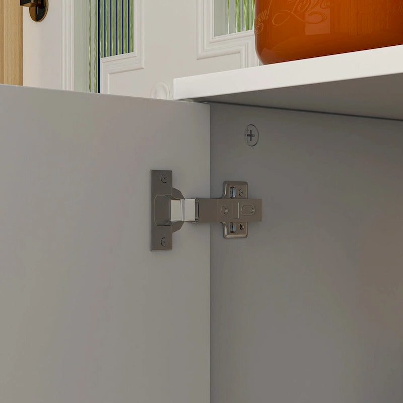 Bahut de 119,9 cm avec deux portes et 3 tiroirs, finition blanche