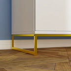 Bahut de 119,9 cm avec deux portes et 3 tiroirs, finition blanche