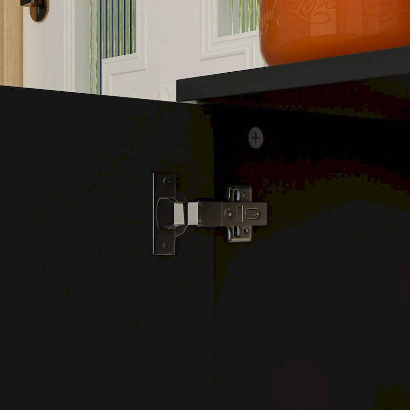 Bahut de 119,9 cm avec deux portes et 3 tiroirs, finition blanche