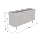 Buffet/Bahut moderne laqué brillant, 152,1 cm (L) x 84,1 cm (H) x 45 cm (P)
