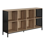 Étagère de Rangement 8 Cubes, Bois et Métal Style Industriel, 58W x 34H
