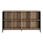 Étagère de Rangement 8 Cubes, Bois et Métal Style Industriel, 58W x 34H