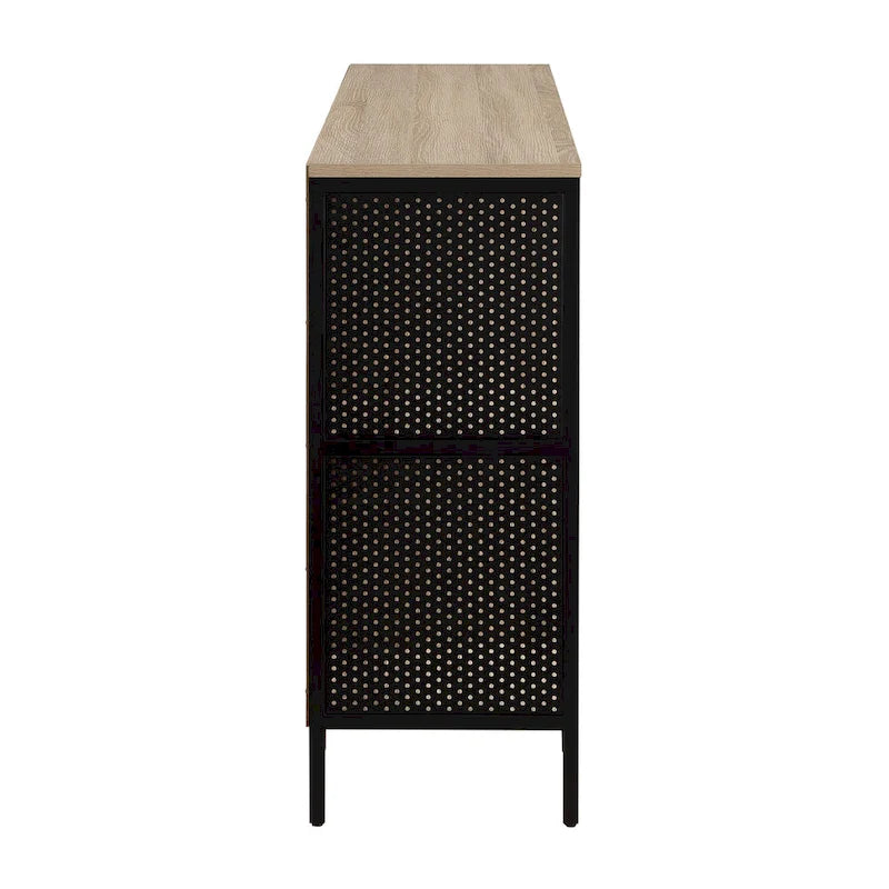 Étagère de Rangement 8 Cubes, Bois et Métal Style Industriel, 58W x 34H