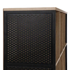 Étagère de Rangement 8 Cubes, Bois et Métal Style Industriel, 58W x 34H